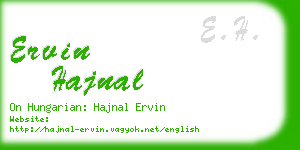 ervin hajnal business card